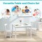 3 Pieces Wooden Children Furniture Set Including 2 Armless Chair and 1 Table